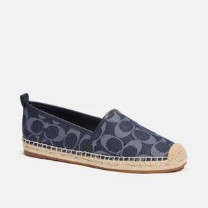 Coach Codi Espadrille Shoes In Signature Jacquard Denim